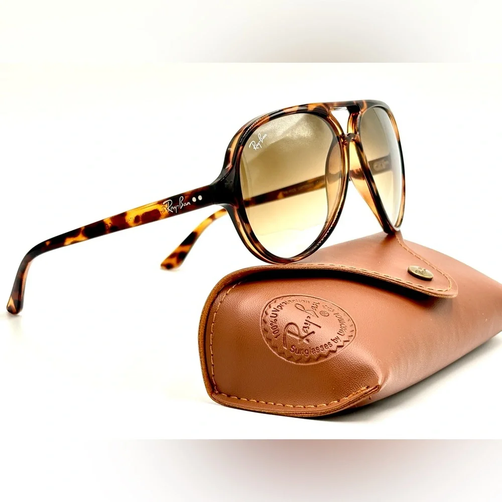 Ray-Ban Cat 5000 Aviator RB4125 Havana Gradient Brown 710/51 59-13-140 - Picture 3 of 13